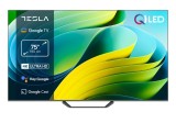 Tesla Google TV QLED Q55E655GUS, 139 cm, UHD, gri