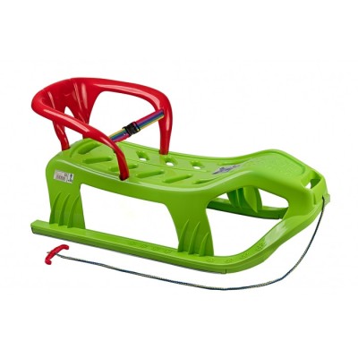 Sanie copii Marmat Snow Star Z cu spatar - Verde foto