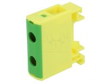 Conector &Icirc;mbinare Șine 1,5-16mm2 2 Borne Galben-Verde