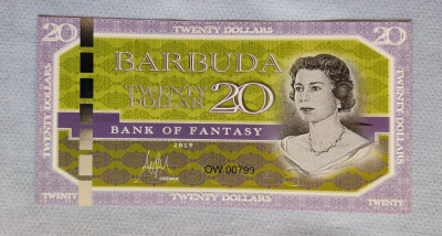 Bank of Fantasy - Barbuda Island - Set 1 /2 /5 /10 /20 /50 Dollars (2019) foto