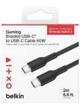 Belkin Gaming Usb-c To Usb-c Braided Pcr Cable 60w 2m
