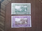 2 Timbre Noua Caledonie colonie franceza 1928 , 30c nestamp. fara guma si 50c stampilat