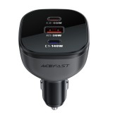 Incarcator pentru Masina 2x USB, 165W, Fast Charging, Temperature Control - Acefast (B14) - Black