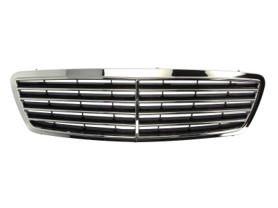 Grila radiator Mercedes Clasa C (W203) 05.2000-2004 Model AVANGARDE , crom/gri, A20388001839040, 500305-3 completa , 9 bari foto