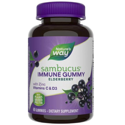 Sambucus Elderberry Nature&amp;#039;s Way 60 jeleuri Secom foto