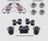 Lumini ambientale dedicate Mercedes-Benz E CLASS W213 2017-2023, RGB Acrilice 14 in 1 Statice cu efect RGB, Control din Aplicatie Bluetooth Buton