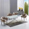 Scaun Dining Modern Din Catifea Si Cadru Metalic Buc 256 BEJ