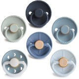 FRIGG Round Latex Endless Sea suzetă Size 1 6 buc