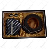 Set cadou 4 piese pentru barbati &ndash; Cravata/Curea/Butoni manseta