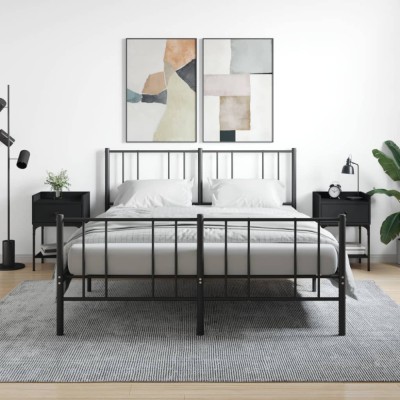 vidaXL Noptiere, 2 buc., negru, 40,5x31x60 cm, lemn compozit 825894 foto