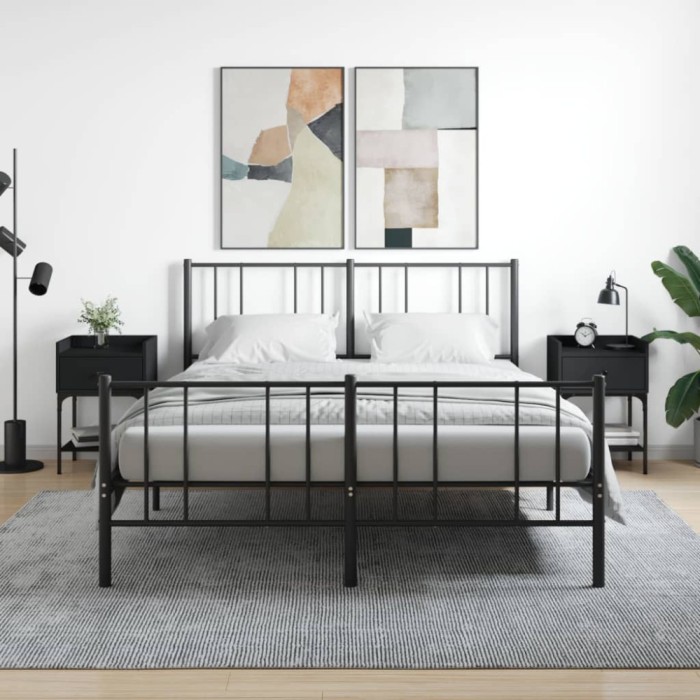 vidaXL Noptiere, 2 buc., negru, 40,5x31x60 cm, lemn compozit 825894