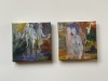 Doua picturi moderne realizate in tehnica ulei pe panza, semnate cu initialele GL si datate 2009, Abstract, Suprarealism