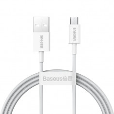 Cablu Alimentare si Date Baseus Superior Fast Charging USB la Micro-USB 2A 1m Alb foto