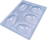 Forma ciocolata bomboane/praline Ou, 3 parti, 5 cavitati, 65mmx42mm, 50g