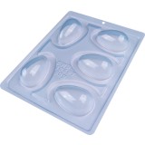 Forma ciocolata bomboane/praline Ou, 3 parti, 5 cavitati, 65mmx42mm, 50g