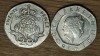 Anglia Marea Britania set 2 x 20 pence 1987 + 2000 busturi diferite Elisabeta, Europa