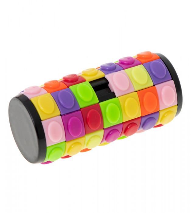Puzzle modern cilindru rotativ multicolor 3,5 cm x 8,5 cm