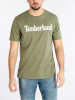 Tricou barbati cu imprimeu cu logo din bumbac, Verde S, Verde, S INTL, S (Z200: SIZE (3XSL --&gt;5XL)), Timberland