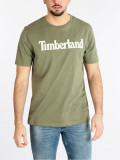Cumpara ieftin Tricou barbati cu imprimeu cu logo din bumbac, Verde S, Verde, S INTL, Timberland