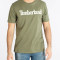 Tricou barbati cu imprimeu cu logo din bumbac, Verde L, Verde, L INTL, L (Z200: SIZE (3XSL --&gt;5XL))
