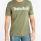 Tricou barbati cu imprimeu cu logo din bumbac, Verde M, Verde, M INTL, M (Z200: SIZE (3XSL --&gt;5XL))