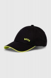 Cumpara ieftin BOSS șapcă de baseball din bumbac BOSS GREEN culoarea negru, cu imprimeu