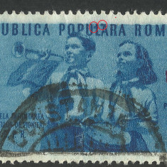 EROARE 1952 LP 305-1 AN ORGANIZATIEI DE PIONIERI SUPRATIPAR -STAMPILAT