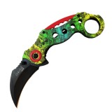 Cumpara ieftin Briceag Karambit colorat deschidere automata SOGOD -3111