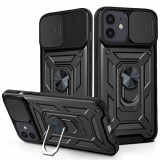 Husa pentru iPhone 12 / 12 Pro, Techsuit CamShield Series, Black