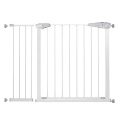 Poarta de siguranta Safety Gate pentru scari, ajustabila 104-113 cm, din otel, alba Household NewTrend
