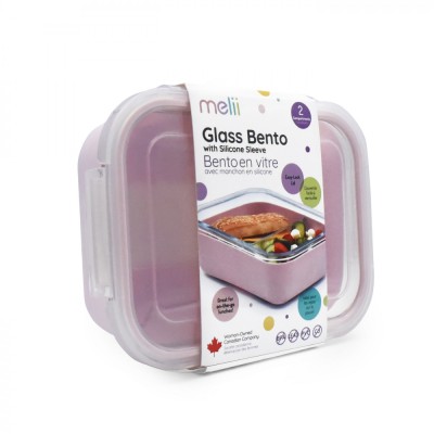 RECIPIENT STICLA 740ML CU HUSA ANTIDERAPANTA SILICON MELII ROZ SuperHeroes ToysZone foto