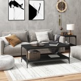 Cumpara ieftin Măsuță de cafea, negru, 80x50x40 cm, lemn prelucrat