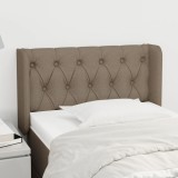 vidaXL Tăblie de pat cu aripioare gri taupe 83x16x78/88 cm textil