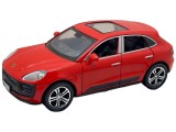 Macheta metal replica Porsche Macan deschide usile, portbagaj si capota rosu cu lumini si sunet