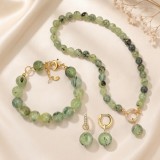 Cumpara ieftin Set Harmony din cuarț rutilat verde
