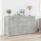 Bufet Gri Beton Lemn Prelucrat 120 x 36 x 69 cm Depozitare