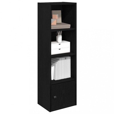 Gossi biblioteca stejar negru 31x24x102 cm lemn prelucrat foto