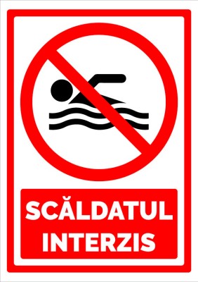 Indicator pentru scaldatul interzis foto