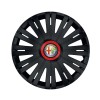 Set 4 Capace Roti pentru Alfa Romeo, model Active Black Cu Inel Rosu, R15