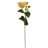 Fir floare galbena decorativa artificiala,plastic,60 cm, Oem