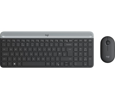 LOGITECH Logitech Slim Wireless Keyboard and Mouse Combo MK470 - GRAPHITE (timbru verde 0.8 lei) foto