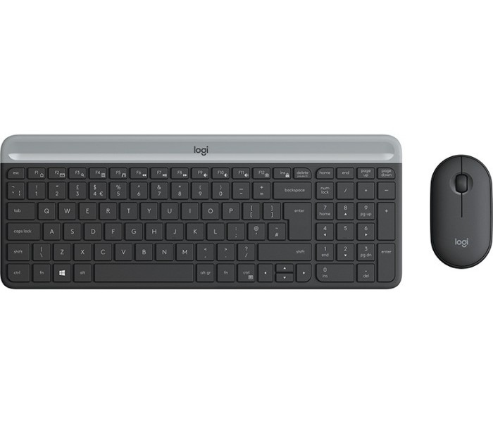 LOGITECH Logitech Slim Wireless Keyboard and Mouse Combo MK470 - GRAPHITE (timbru verde 0.8 lei)