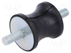 Atenuator de vibraţii M6 &Oslash; 25mm gumă 20mm 1380N 276N/mm ELESA GANTER