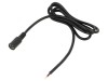 Cablu DC 5,5/2,1 soclu drept 2x0,5mm2 negru 1m -20&divide;80&deg;C