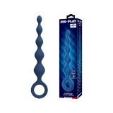 Rozariu anal MR. PLAY 5 Beads Anal , cu bile de dimensiuni progresive și inel de extracție, lungime 20.4 cm, culoare albastru