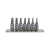 Set biti extractor Yato YT-04581 pentru suruburi Torx deteriorate, spirala S2, 7 piese, adaptor 1/4 CRV