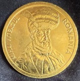MONEDA ROMANIA 100 LEI 1994, MIHAI VITEAZUL / OTEL,NICHEL INNOBILAT CU AUR SI RODIU/ Masa 8,75 g si 29 mm. d.