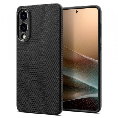 Husa pentru Samsung Galaxy S25 Edge S937, Spigen, Liquid Air, Neagra Mata foto