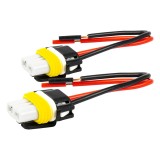 Set 2 mufe ceramice auto drepte, soclu hb3 / 9005, rezistente la temperaturi inalte, cu cablu siliconic