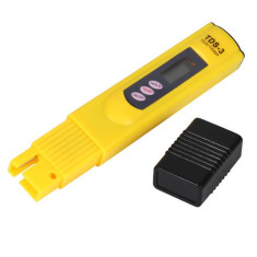 Tester digital pentru puritatea apei, TDS, temperatura, culoare galben